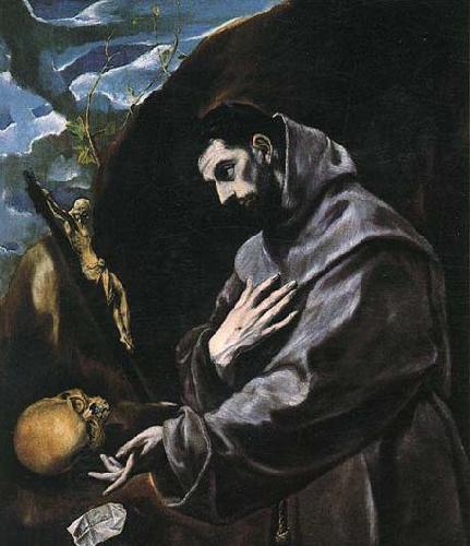 GRECO, El St Francis Praying oil painting picture